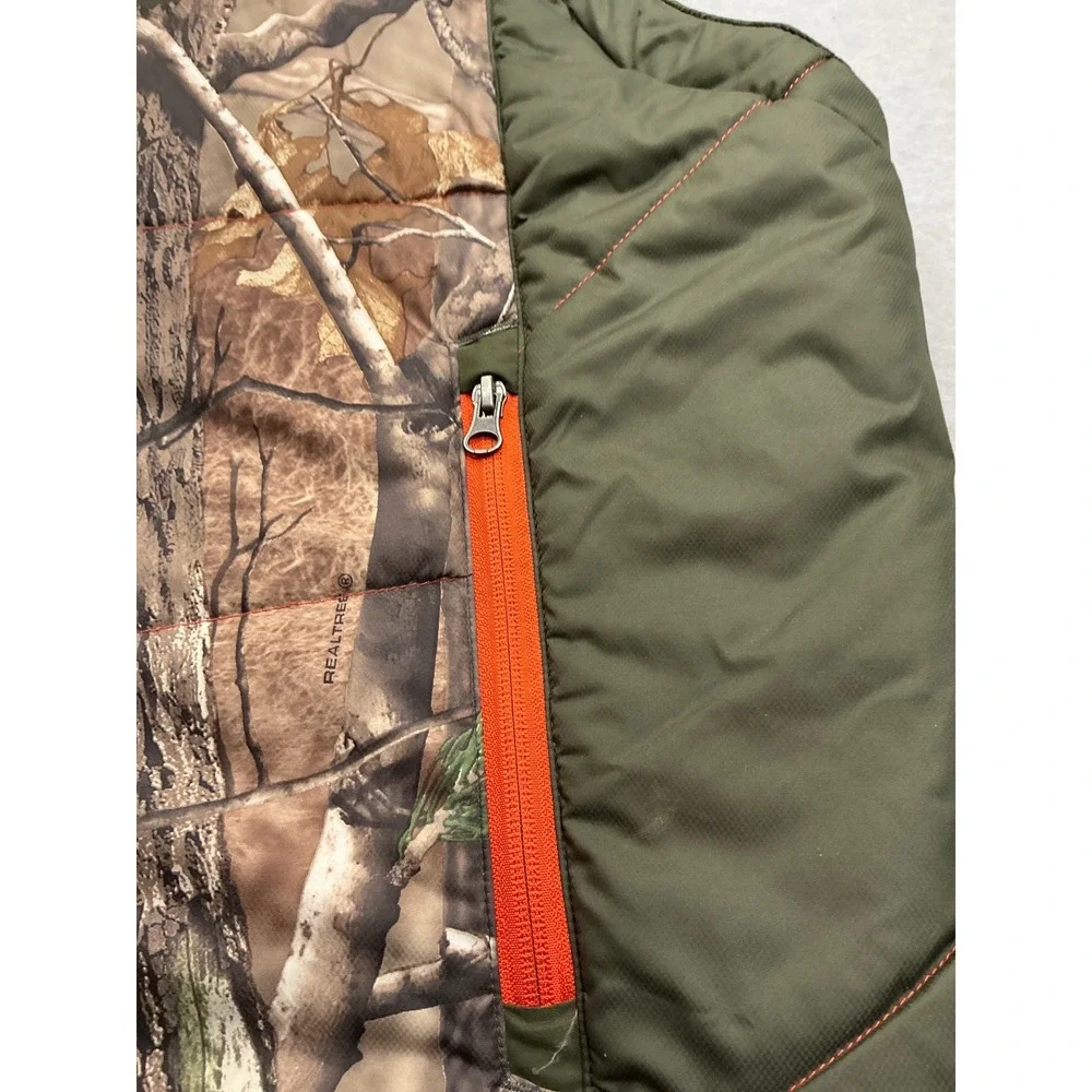 Under Armour Realtree‎ Camo Insulated Vest Hunting Outdoor Green Orange Mens M